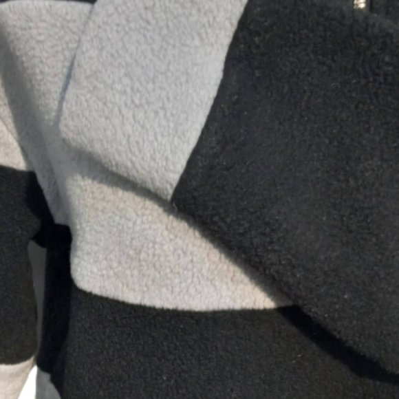 Victoria Secret PINK XS Fleece Stripe Pullover Quarter Zip Jacket - Picture 6 of 9